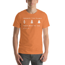 Load image into Gallery viewer, Bitcoin T-Shirt:  &quot;Nakamoto Tree Project - Making Space for Time&quot;
