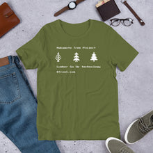 Load image into Gallery viewer, Bitcoin T-Shirt:  &quot;Nakamoto Tree Project - Lumber Go Up Technology&quot;
